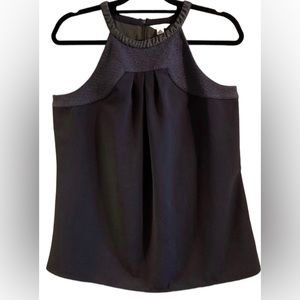 NWT Calvin Klein sleeveless Sparkle Neckline Long line Top SzM Gray Minimalist